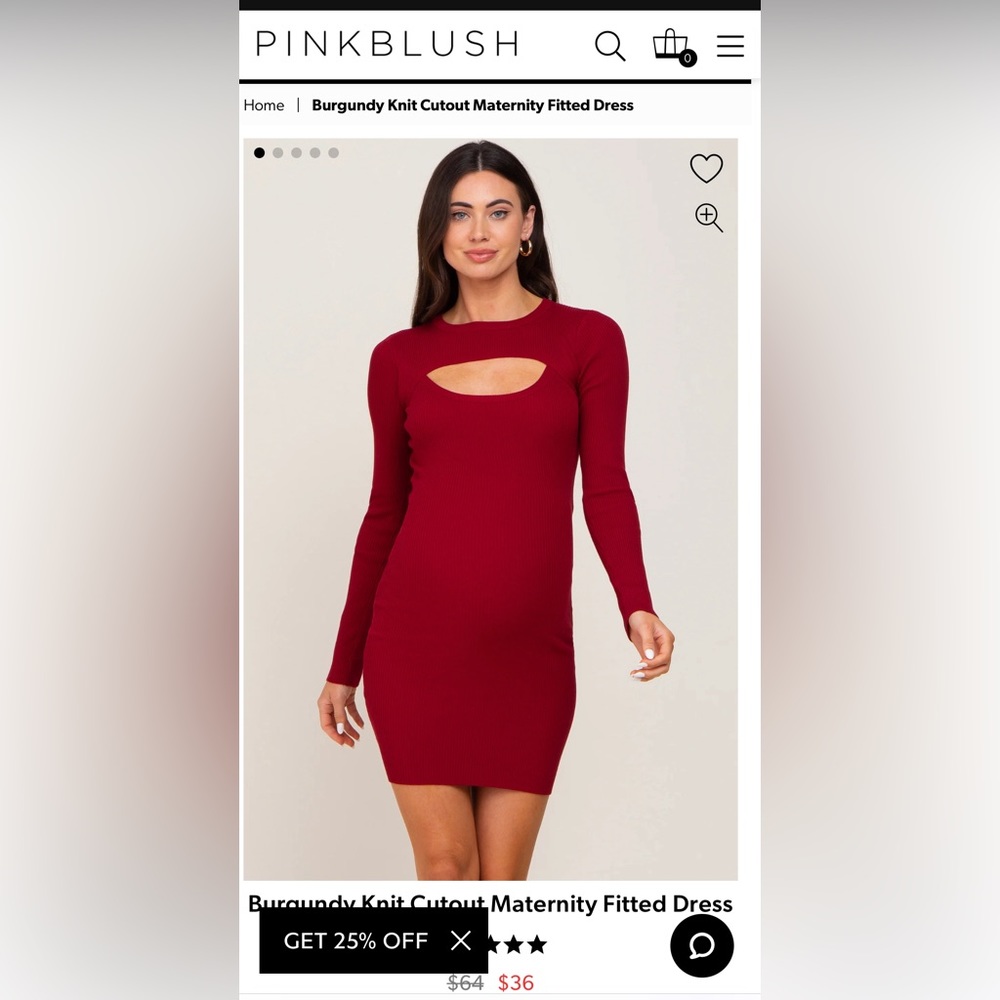Red Maternity Dress NWOT